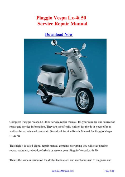 Piaggio vespa lx 50 4t workshop repair manual all models covered. - How to make a meth pipe.