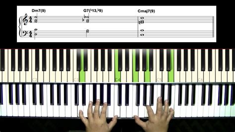 Piano Chord Patterns iiV(alt)I 3rd5th stack chord voicings YouTube