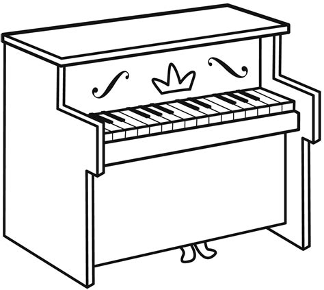 Piano Coloring Shee