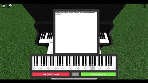 Piano Sheet Easy Roblox
