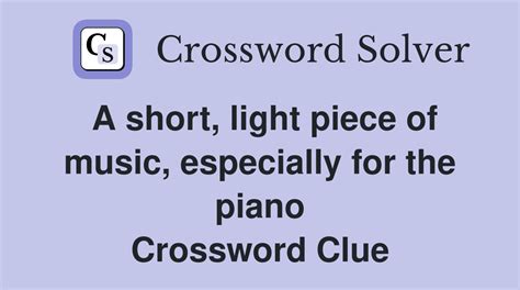 Piano practice piece - crossword puzzle clue