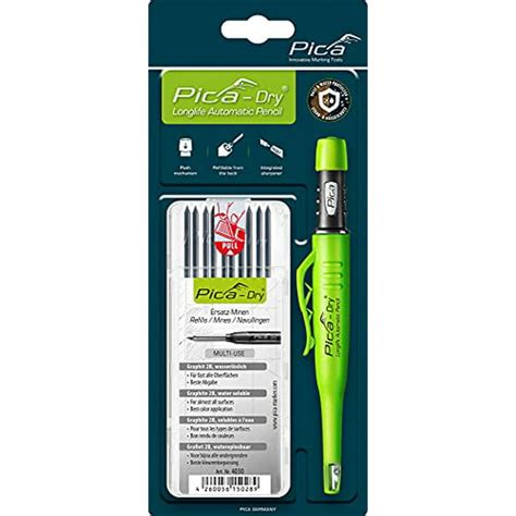 Pica-Dry Longlife Automatic Pencil With Pica-Dry 10 Pack Refill ...