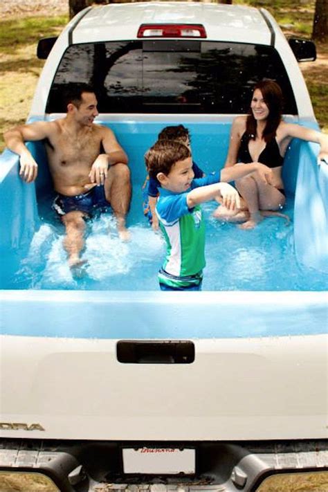 Pick up pools. Dec 5, 2014 · Pick-Up Pools is made from thick 30 mil vinyl, which the company claims is thicker than the typical lining on standard pools. Each one is sized to fit truck beds snugly, so you can simply pull it over the corners of the truck bed, removing the need to use ropes and bungee cords to hold everything in place. Unlike regular tarp used as makeshift ... 