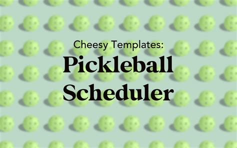 Pickleball scheduler. Things To Know About Pickleball scheduler. 