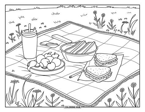 Picnic Coloring Shee
