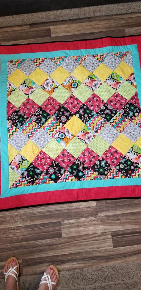 Picnic quilt! I had fun making this from charm pack. Pattern from the
