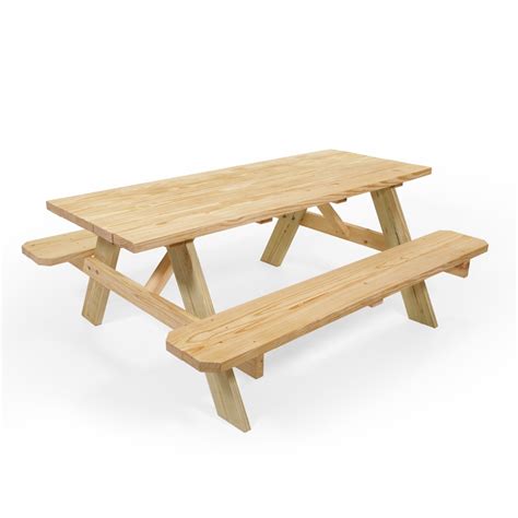 Shop WELLFOR 54-in White Rectangle Picnic Table with Attached Benches, HDPE Table Top, Sturdy Steel Frame in the Picnic Tables department at Lowe's.com. This integrated picnic table can accommodate 4 people, ideal for family reunion or friends gathering. It will be a great place to enjoy outdoor leisure time in
