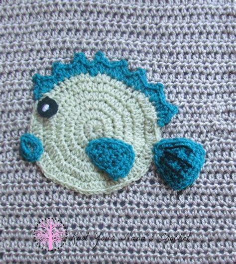 Picot crochet patterns.  View the pattern for the crochet puffer fish applique bel...