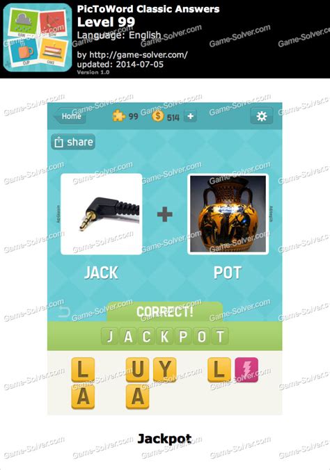 Pictoword All Levels Answers List. Pictoword Level 100: Pictoword Leve
