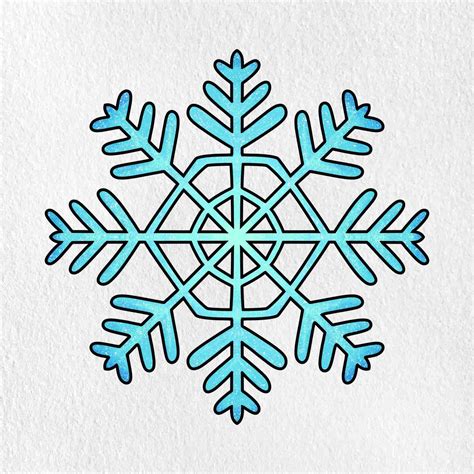 Picture Of A Snowflake Drawing