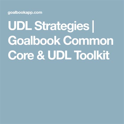 Picture Walk UDL Strategies - Goalbook Toolkit