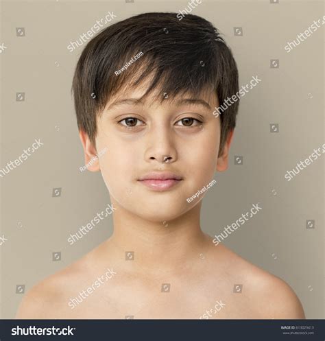 Picture of a little boy naked.  .  About this work Description Black an...