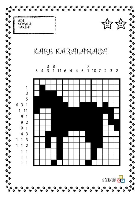 Pictures Cross Color Squirrel Nonogram Kare Karalamaca.