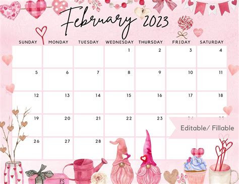 Pictures For February Calendar
