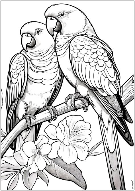 Pictures Of Parrots To Color Coloring Home