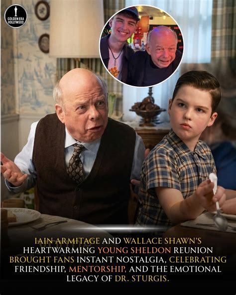Pictures of young sheldon now.  Fans expressed nostalgia and noted Iain Armit...