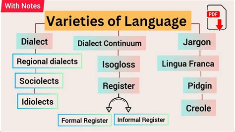 Pidgin and Creole Dialect and Register Language variety in