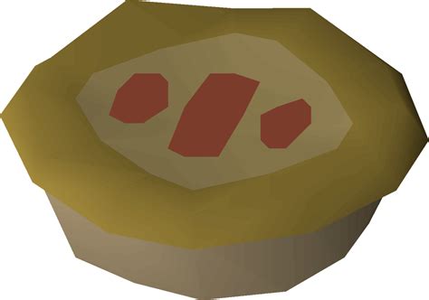 Pie osrs. Raw bear meat can be obtained by killing any bear (except Callisto ), or by purchasing it from Rufus in Canifis. It is dipped in the Cauldron of Thunder during the Druidic Ritual quest. It can be cooked at level 1 Cooking, granting 30 Cooking experience if successful. After successfully cooking it, it will simply be cooked meat, burning it will ... 