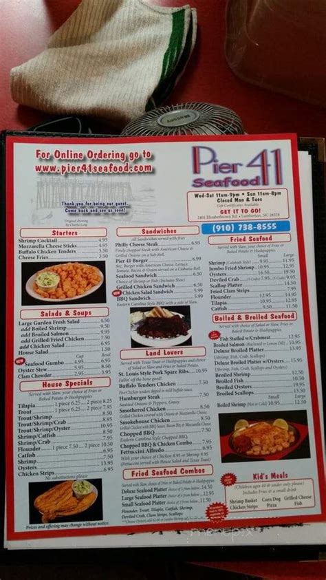Pier 41 seafood menu. Things To Know About Pier 41 seafood menu. 