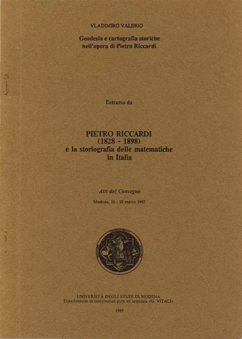 Pietro riccardi (1828 1898) e la storiografia delle matematiche in italia. - Manual british standards engineering drawing design.