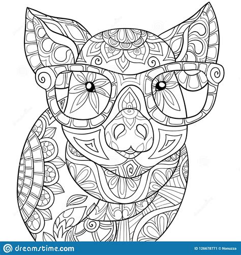Full Download Pig Coloring Book Adult Coloring Book With Pretty Pig Designs Animal Coloring Books By Creative Coloring