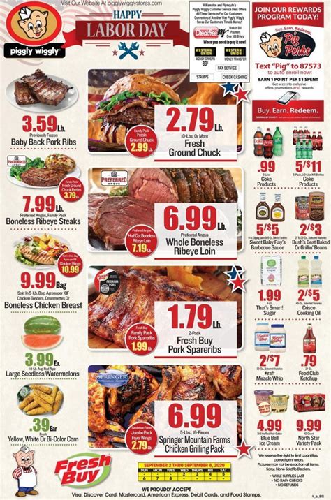 Page 1 of 4. Piggly Wiggly grocery stores serve local communities in South Carolina, Georgia, and New York with fresh meats, produce, exceptional service, and low prices.. 