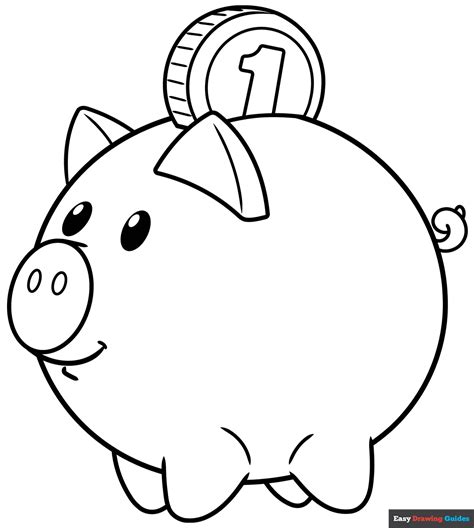 Piggy Bank Coloring Shee