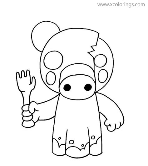 Piggy Roblox Coloring Pages Zompiggy