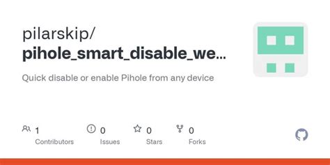 Pihole website for quick disable or enable blocking from any device