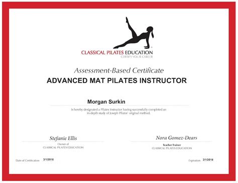 Pilates certification. Certification provides evidence of your abilities. Completing a Pilates certification program also helps fill educational gaps. Maybe you’re familiar with the Pilates method but don’t have a lot of teaching experience. A training program can provide effective teaching approaches. Or you might be familiar with exercise on a Pilates mat but ... 