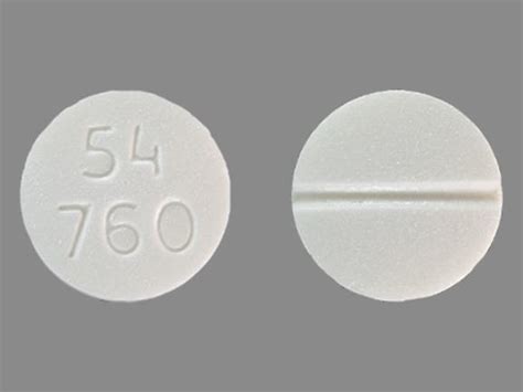 Pill 54 760. This white round pill with imprint TEVA 54 on it has been identified as: Buspirone 10 mg. This medicine is known as buspirone. It is available as a prescription only medicine and is commonly used for Anxiety, Borderline Personality Disorder, Panic Disorder, Sexual Dysfunction, SSRI Induced. 1 / 3. 
