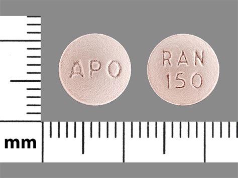 Pill with imprint APO RAN 150 is White, Round and has been identified as Ranitidine Hydrochloride 150 mg. It is supplied by Apotex Corp. …. 