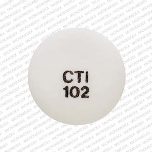 CTI 102 . Previous Next. Diclofenac Sodium Delayed Release Strength 50 mg Imprint CTI 102 Color White Shape Round View details. 1 / 3 ... All prescription and over-the-counter (OTC) drugs in the U.S. are required by the FDA to have an imprint code. If your pill has no imprint it could be a vitamin, diet, herbal, or energy pill, or an illicit or .... 