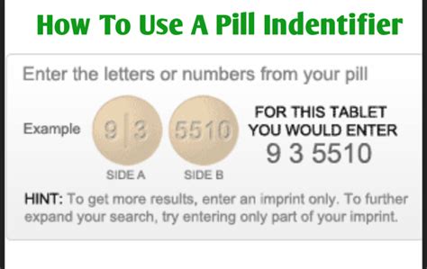 Enter the imprint code that appears on the pill. Example: L484; Sel