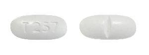 Pill finder t257. The usual adult dosage is one tablet every four to six hours as needed for pain. The total daily dosage should not exceed 6 tablets. HOW SUPPLIED. NORCO® 7.5/325 is available as capsule-shaped, light orange tablets bisected on one side and debossed with “NORCO® 729” on the other side. Each tablet contains 7.5 mg … 