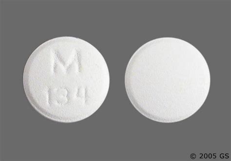 Pill m 134. Further information. Always consult your healthcare provider to ensure the information displayed on this page applies to your personal circumstances. Pill with imprint EP 134 is Brown, Round and has been identified as Imipramine Hydrochloride 25 mg. It is supplied by Excellium Pharmaceutical, Inc. 