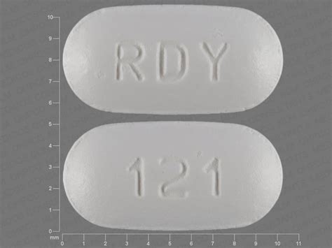 1 Pill OVAL Imprint 121 RDY. dr. reddy's l