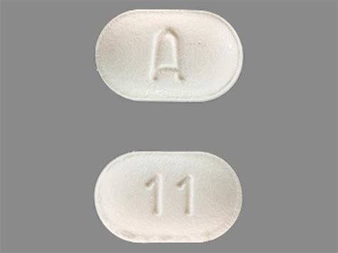 Pill white 11. Side Effects. See also Warning section. Nausea, drowsiness, dizziness, trouble sleeping, loss of appetite, weakness, dry mouth, sweating, blurred vision, and yawning may occur. If any of these ... 