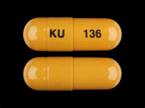 Pill with ku 136. capsule Pill with imprint ku 114 capsule, delayed release for treatment of Duodenal Ulcer, Esophagitis, Gastroesophageal Reflux, Heartburn, Stomach Ulcer, Zollinger-Ellison Syndrome, Helicobacter Infections with Adverse Reactions & Drug Interactions supplied by Physicians Total Care, Inc. 