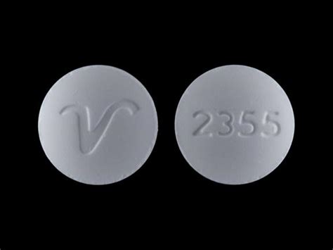 Pill with v 2355. Drugs.com provides accurate and independent information on more than 24,000 prescription drugs, over-the-counter medicines and natural products. This material is provided for educational purposes only and is not intended for medical advice, diagnosis or treatment. Data sources include IBM Watson Micromedex (updated 1 Oct 2023), Cerner … 
