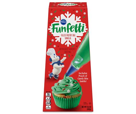 Pillsbury Funfetti Holiday Vanilla Filled Pastry Bag - 16oz