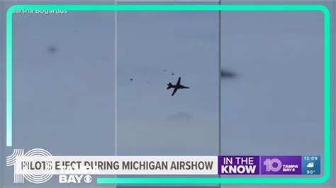 Pilot and crew member safely eject before Soviet-era fighter jet crashes at Michigan air show