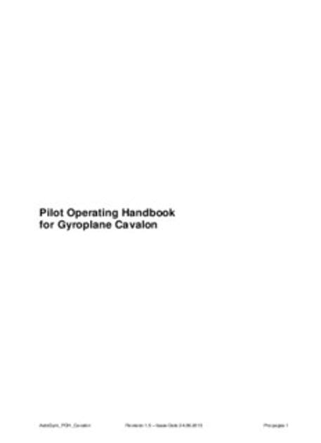 Pilot operating handbook for gyroplane cavalon. - Programacion con php 6 y mysql manuales imprescindibles.