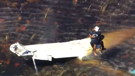 Pilot rescued hours after Everglades plane crash