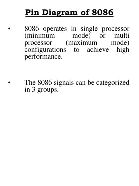 Pin Diagram of 8086 PDF Central Processing Unit - Scribd