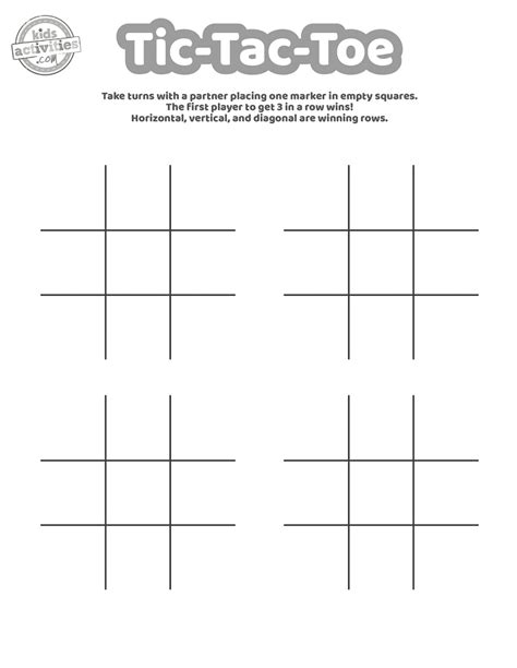 Pin On Tic Tac Toe Game Printables
