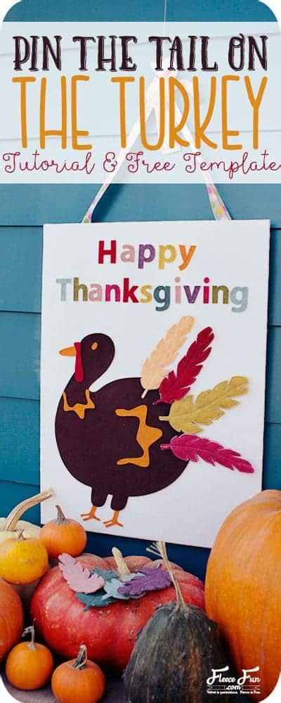 Pin The Tail On The Turkey Template And Tutorial Free Fleece Fun