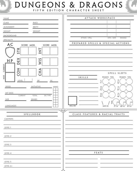 Pin by Amy Zabala on D & D Dnd character sheet, Character sheet, D&d