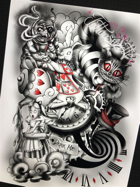 Pin by Capitana del on Ups Wonderland tattoo, Dark tattoo, Drawing