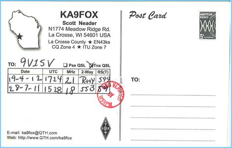 Pin by Chuck Layton on Ham Operators QSL Cards Card template